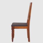 Wooden 4 Seater Dining Set With 4 Chairs - Maple Finish - Image 6