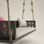 Solid Wood in Pristine White PU with Traditional Silver Finished Brass Chain - Image 3