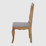 Wooden 4 Seater Dining Set With 4 Chairs - Teak Finish - Image 5