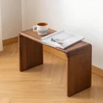 Wooden CurveLine Teak C-Table - Image 4