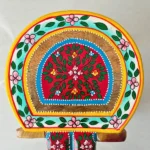 Natural Handpainted Wooden Elephant Stool - Image 3