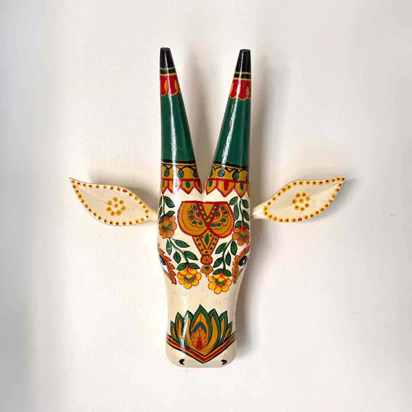 Ivory Cow Wall Decor Handpainted - Image 3