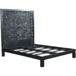 Carved Solid Wood Standard Bed - Image 4