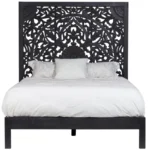 Carved Solid Wood Standard Bed - Image 3