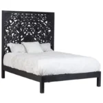 Carved Solid Wood Standard Bed - Image 2