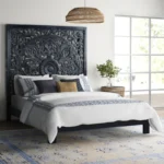 Carved Solid Wood Standard Bed