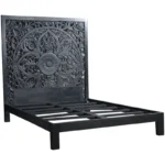 Carved Solid Wood Standard Bed - Image 9