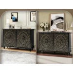 47.7" Wide Decorative Accent Storage Cabinet with 4 Doors - Image 4