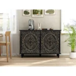 47.7" Wide Decorative Accent Storage Cabinet with 4 Doors - Image 3