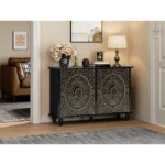 47.7" Wide Decorative Accent Storage Cabinet with 4 Doors - Image 2