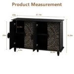 47.7" Wide Decorative Accent Storage Cabinet with 4 Doors - Image 6