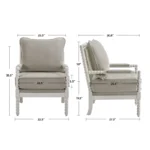 25.5"Accent Chair Wide Chenille with Turned Wood and Solid Frame - Image 4