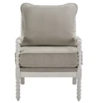 25.5"Accent Chair Wide Chenille with Turned Wood and Solid Frame - Image 6