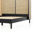 Wooden Cane Wingback Bed - Image 3