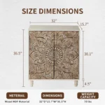 Hand Carved Accent Cabinet - Image 6