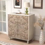 Hand Carved Accent Cabinet - Image 3