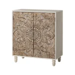 Hand Carved Accent Cabinet - Image 4