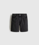 Black denim shorts