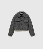 Herringbone crop jacket