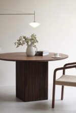 Wooden Round Dining Table with Square Leg - Image 4