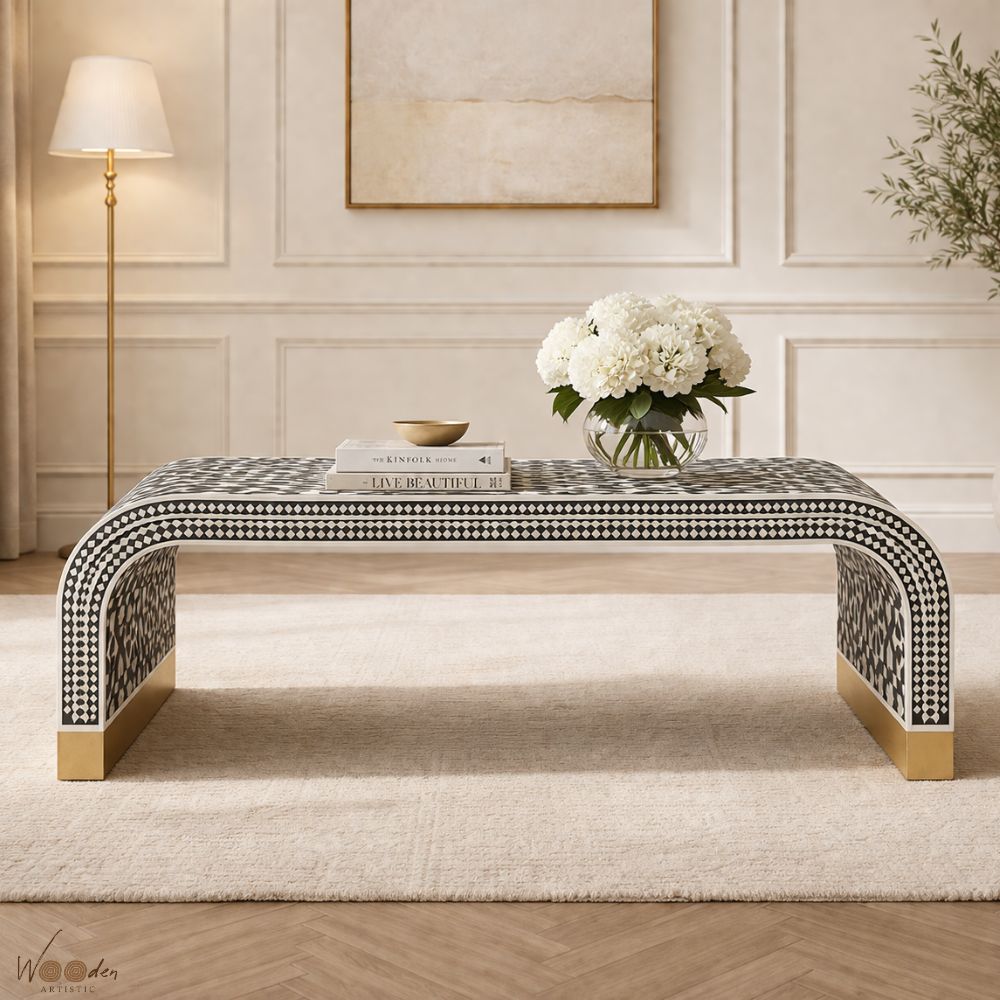 1 (29) Modern Bone Inly Coffee Table for Living Room - Image 1