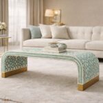 Modern Bone Inly Coffee Table for Living Room