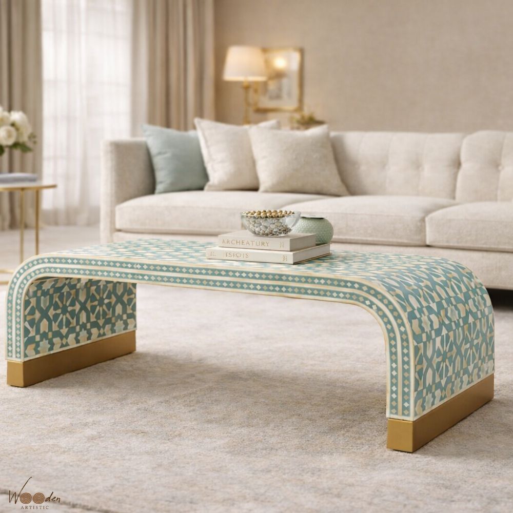 1 (41) Modern Bone Inly Coffee Table for Living Room - Image 1