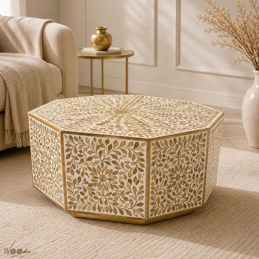 1 (53) Brown Bone Inly Coffee Table - Image 1