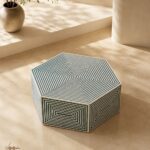 Modern Round Bone Inly Coffee Table - Image 3