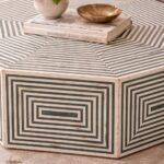 Modern Round Green Bone Inly Coffee Table - Image 2