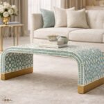 Modern Bone Inly Coffee Table for Living Room - Image 2