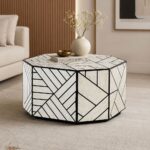 Modern Round Bone Inly Coffee Table - Image 5