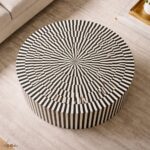 Round Bone Inly Black or White Coffee Table - Image 3