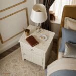 Grey Bone Inlay Bedside Table - Image 5