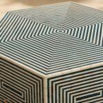 Modern Round Bone Inly Coffee Table - Image 4