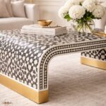 Modern Bone Inly Coffee Table for Living Room - Image 4