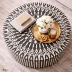 Modern Round Black Bone Inly Coffee Table - Image 2