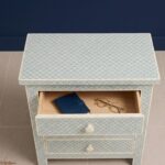 Green or White Bone Inlay Bedside Table - Image 4