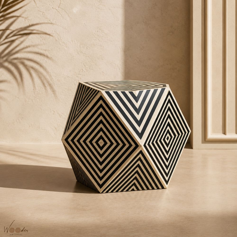 5 (53) Round or Square Bone Inly Coffee Table - Image 1